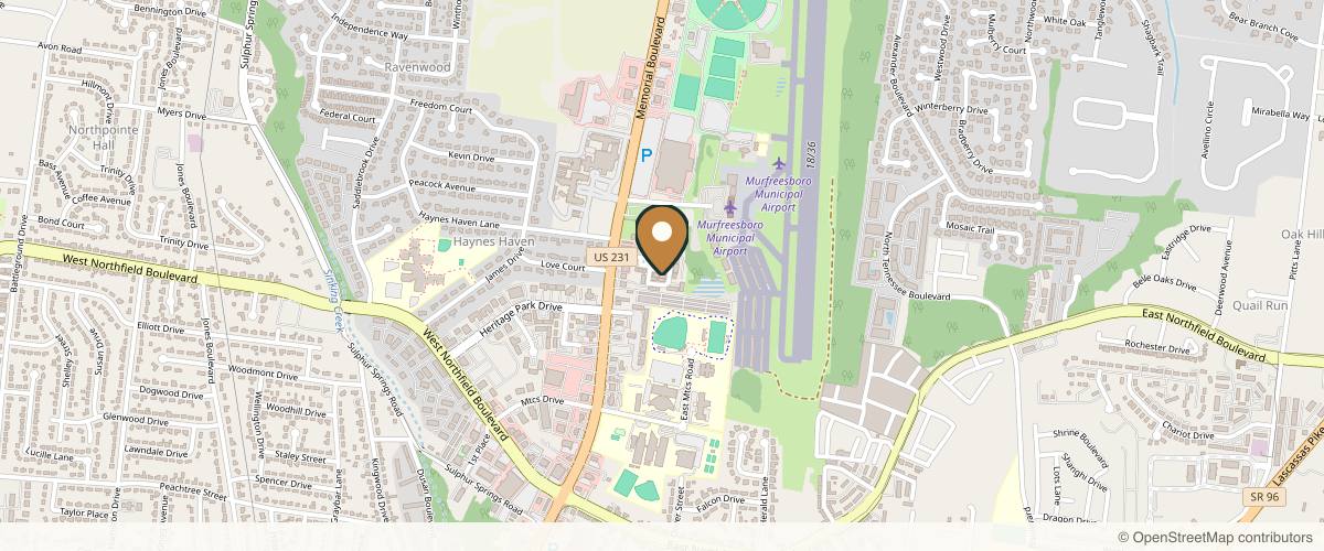 Map showing the exact location of Pure Glow Skin Care at 308 Uptown Square, Murfreesboro, TN 37129, USA