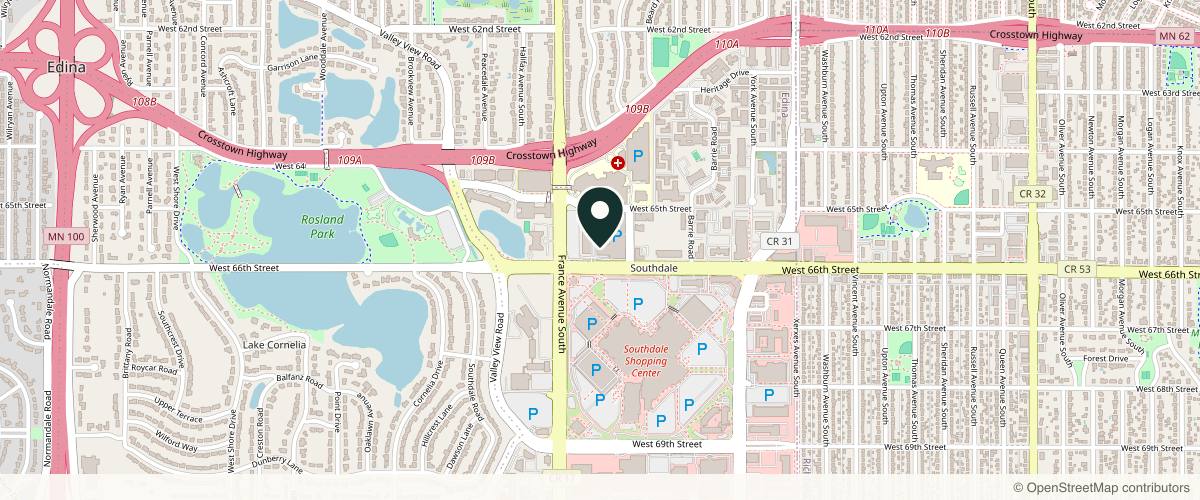 Map showing the exact location of Pure Lux Medspa at 6565 France Ave S Suite 350, Edina, MN 55435, USA