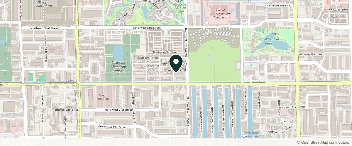 Map showing the exact location of Pure Med at 2682 NW 97th Ave, Doral, FL 33172, USA