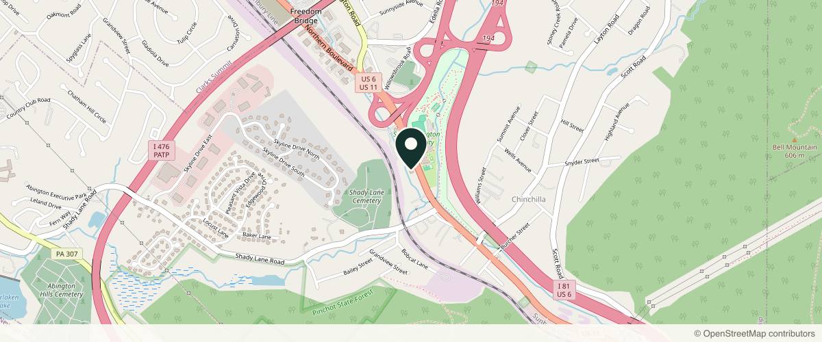 Map showing the exact location of PURE MediSpa at 631 Northern Blvd, South Abington Township, PA 18411, USA
