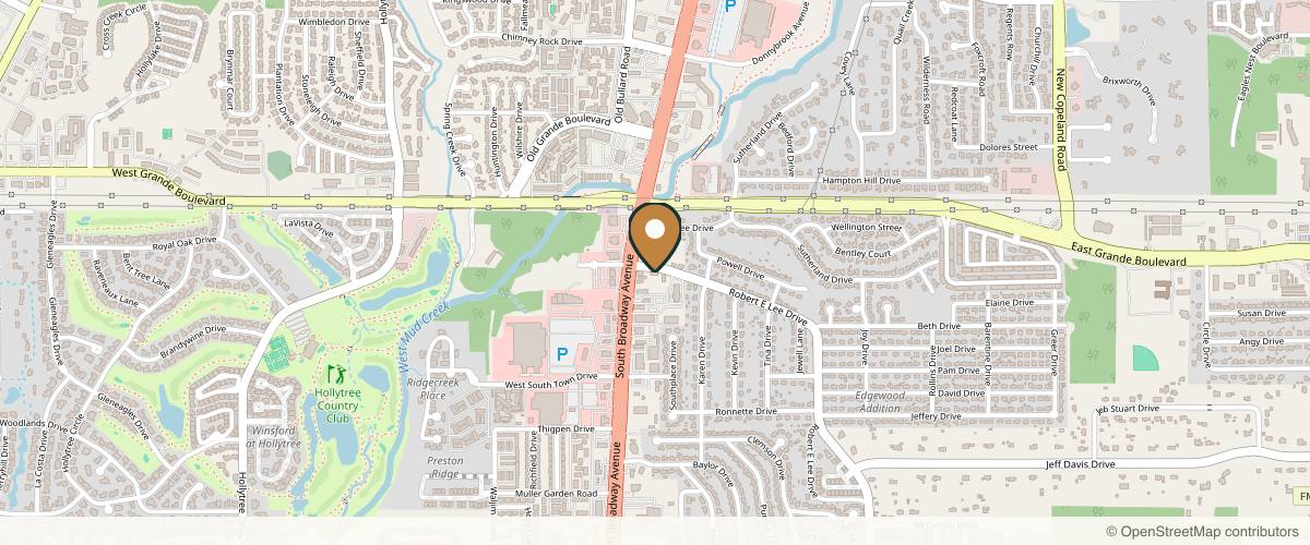 Map showing the exact location of Pure Radiance Med Spa at 107 Robert E Lee Dr, Tyler, TX 75703, USA