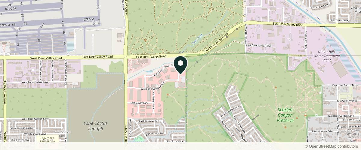 Map showing the exact location of Pure Skin at 1175 E Lone Cactus Dr Suite G1, Phoenix, AZ 85024, USA