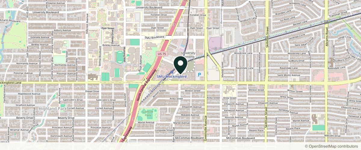 Map showing the exact location of Pure Spa at 5555 E Mockingbird Ln Unit 300, Dallas, TX 75206, USA