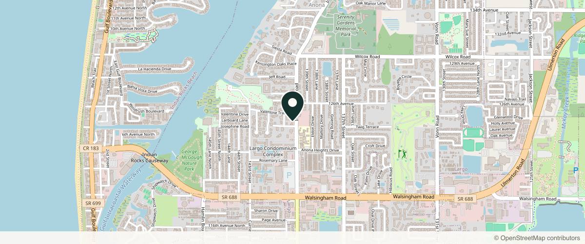 Map showing the exact location of PureLife Medi-Spa at 12442 Indian Rocks Rd, Largo, FL 33774, USA