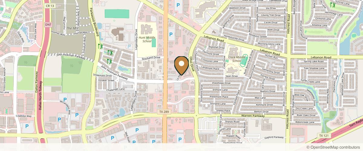 Map showing the exact location of Purple Basil Medspa at 9300 John Hickman Pkwy Ste 901, Frisco, TX 75035, USA