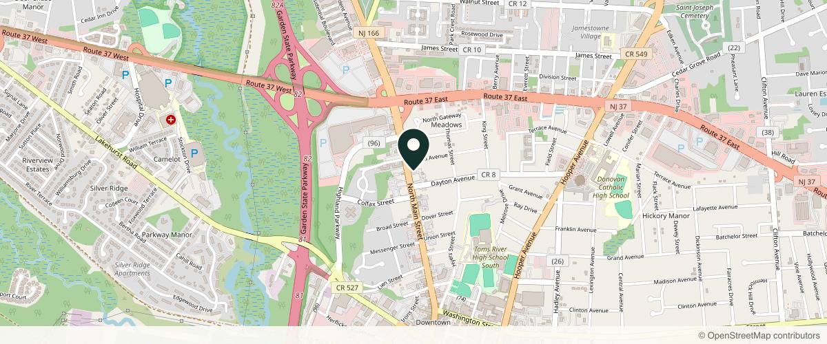 Map showing the exact location of Quality Dermatology, Renata Flaks, DNP, Nurse Practitioner at 707 Main St, Toms River, NJ 08753, USA