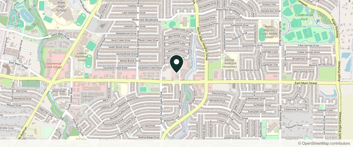 Map showing the exact location of Quick Aesthetics Med Spa at 115 Richardson Ct Suite QA, Allen, TX 75002, USA