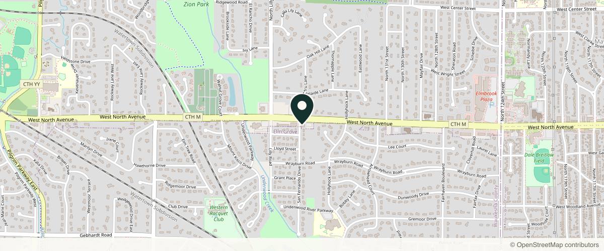 Map showing the exact location of Quintessa Aesthetic Center at 13785 W North Ave, Brookfield, WI 53005, USA