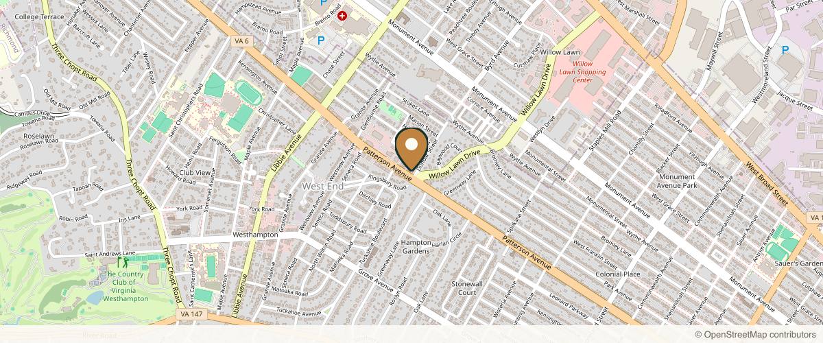 Map showing the exact location of Rêvée Aesthetics at 5300 Patterson Ave, Richmond, VA 23226, USA