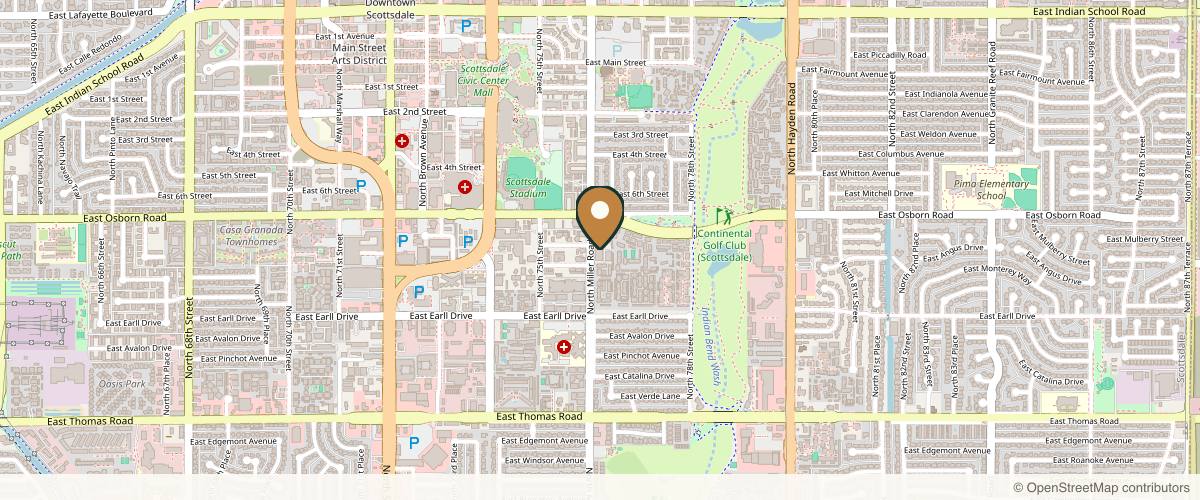 Map showing the exact location of rēVive Medical Aesthetics at 3301 N Miller Rd #160, Scottsdale, AZ 85251, USA