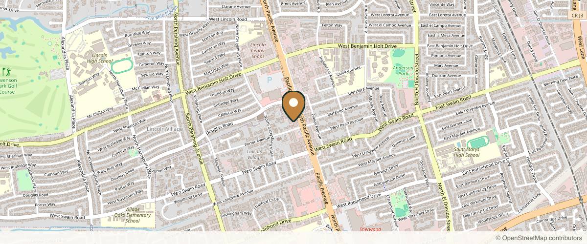 Map showing the exact location of Radiance by Megan at 6231 Pacific Ave Ste 5, Stockton, CA 95207, USA