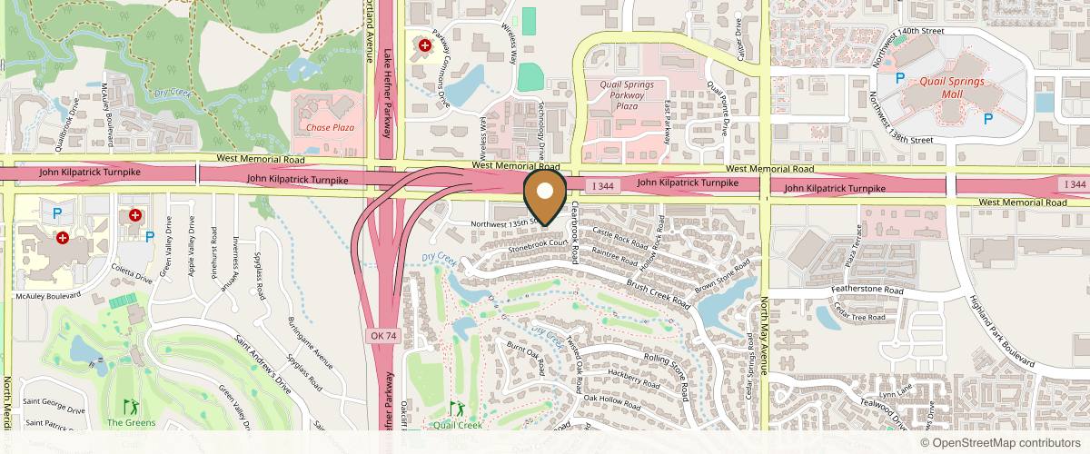 Map showing the exact location of Radiance Medical Aesthetics Of Oklahoma at 3308 NW 135th St Ste 100, Oklahoma City, OK 73120, USA