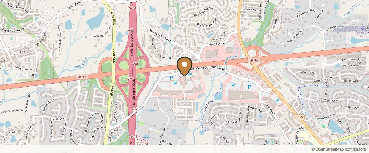 Map showing the exact location of Radiance Rx Skin & Aesthetics at 2046 Creekside Landing Dr, Apex, NC 27502, USA