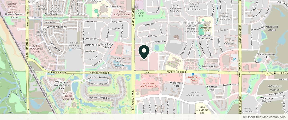 Map showing the exact location of Radiant Esthetics And Wellness | Botox | Dermaplaning | Micro needling Lincoln, Nebraska at 2755 Jamie Ln, Lincoln, NE 68516, USA