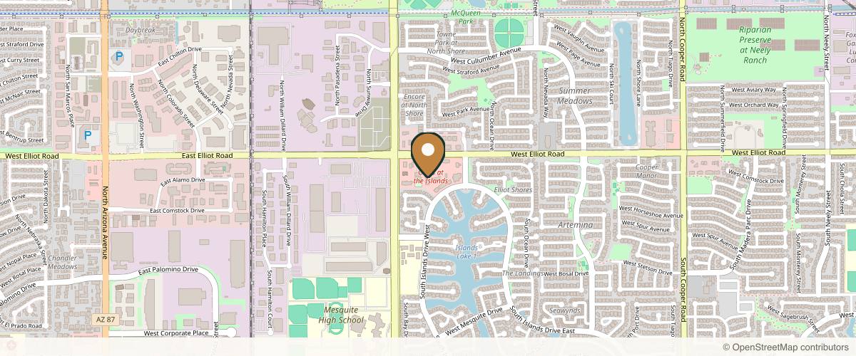 Map showing the exact location of Raise The Bar Med Spa at 1543 W Elliot Rd #104, Gilbert, AZ 85233, USA