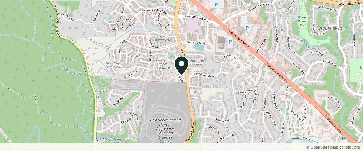 Map showing the exact location of Raleigh Laser and Aesthetics at 5520 McNeely Dr #204, Raleigh, NC 27612, USA