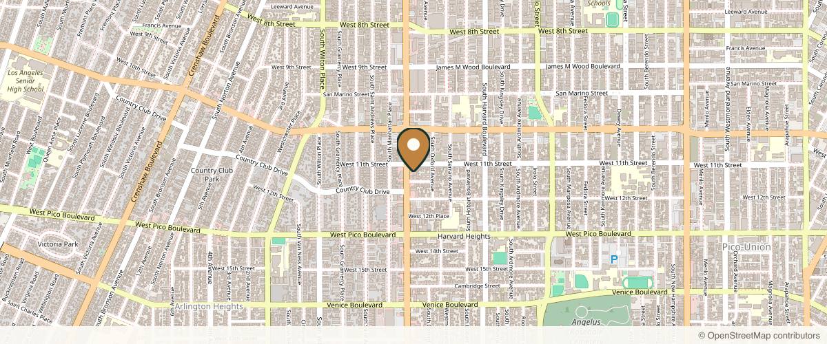 Map showing the exact location of R&J Medspa at 1110 S Western Ave, Los Angeles, CA 90006, USA
