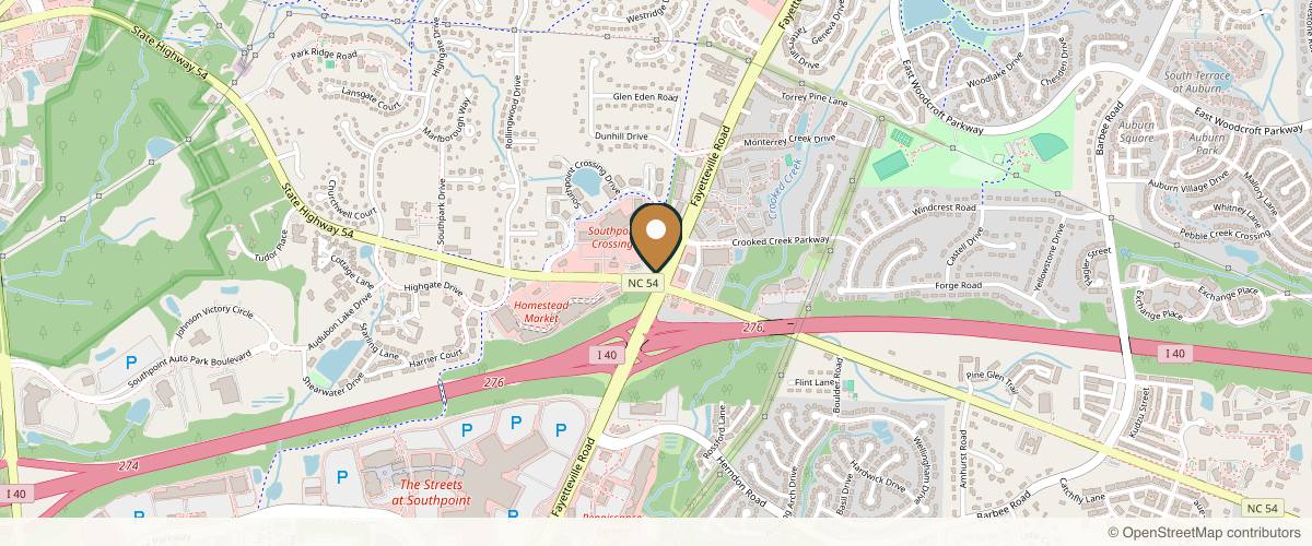 Map showing the exact location of R&R Wellness Spa at 6400 Fayetteville Rd, Durham, NC 27713, USA