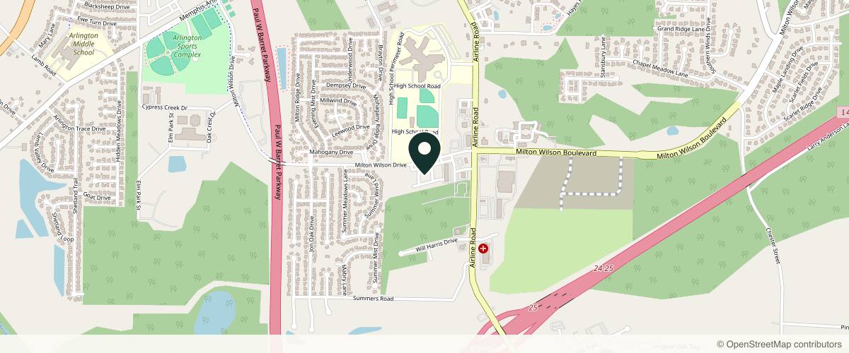 Map showing the exact location of REAL Wellness & Aesthetics at 5291 Airline Rd #108, Arlington, TN 38002, USA