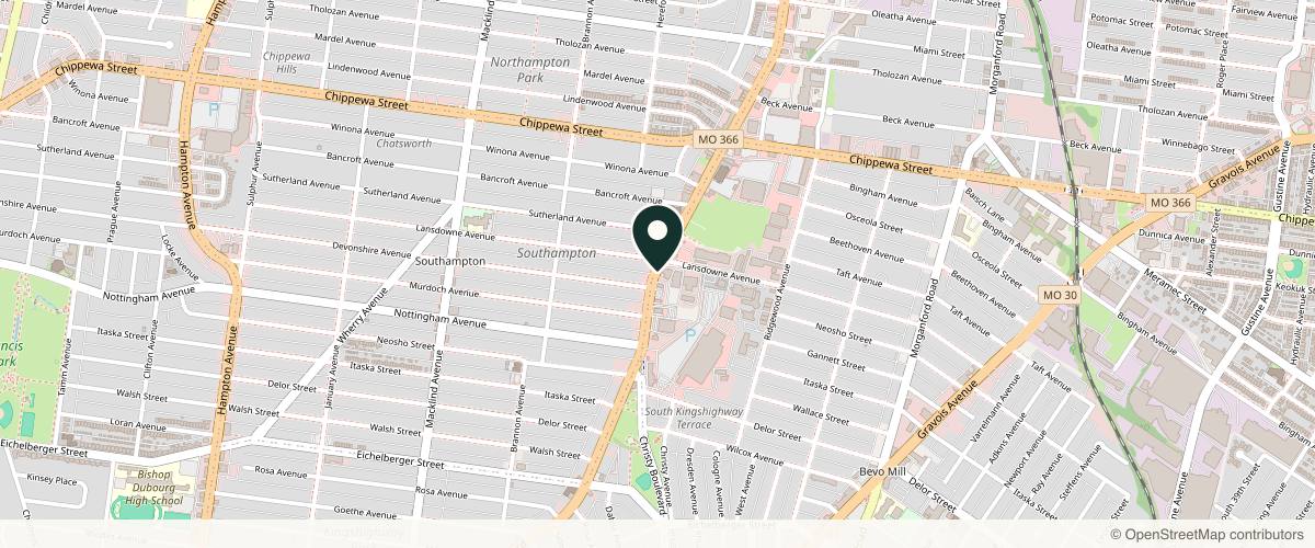Map showing the exact location of Reclaim Med Spa & Wellness at 4500 S Kingshighway Blvd Ste 19, St. Louis, MO 63109, USA