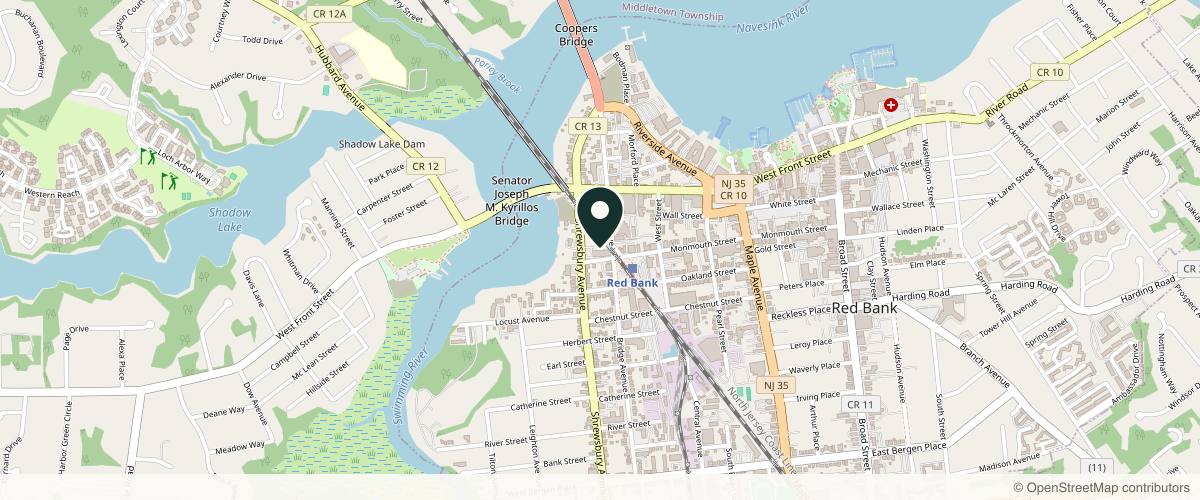 Map showing the exact location of RED RABBIT AESTHETICS at 200 Monmouth St Ste 375, Red Bank, NJ 07701, USA