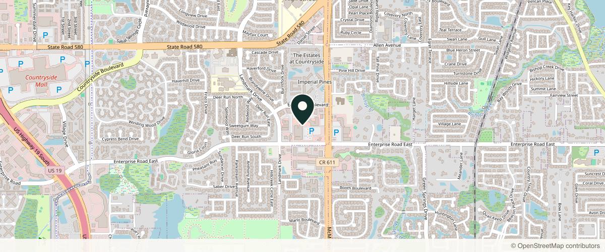 Map showing the exact location of RedBamboo Medi-Spa at 2516 McMullen Booth Rd C, Clearwater, FL 33761, USA