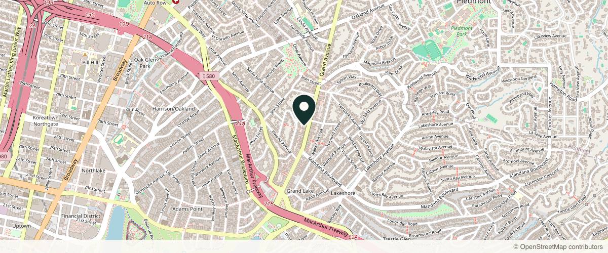 Map showing the exact location of Refine Anti-Aging Medicine and Aesthetics at 3645 Grand Ave Ste 301, Oakland, CA 94610, USA