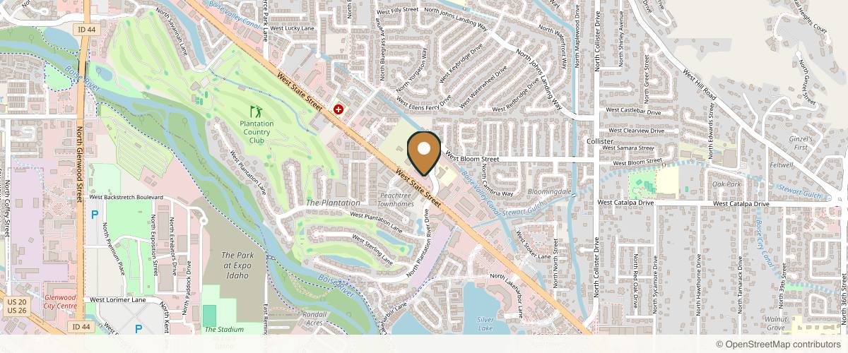 Map showing the exact location of Refined Beauty at 5622 W State St, Boise, ID 83703, USA