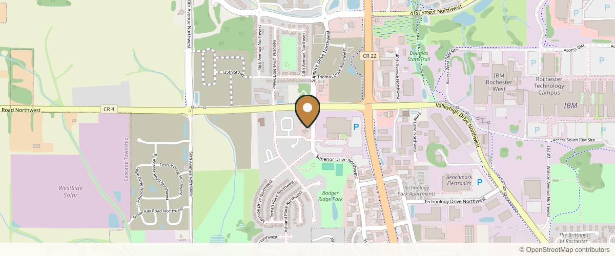 Map showing the exact location of Refined Skin Medi-Spa at 3131 Superior Dr NW, Rochester, MN 55901, USA