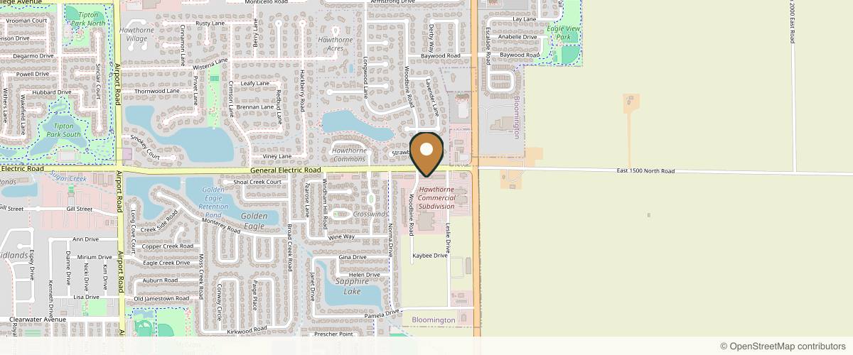 Map showing the exact location of Refresh Aesthetics and Wellness at 3901 General Electric Rd STE 1, Bloomington, IL 61704, USA