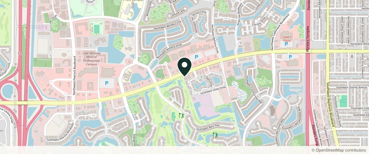 Map showing the exact location of Refresh - Aesthetics & Wellness at 1430 St Lucie W Blvd #101, Port St. Lucie, FL 34986, USA