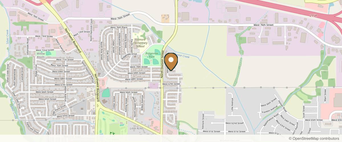Map showing the exact location of Refresh (Botox and Fillers) at 1627 W 69th St, Davenport, IA 52806, USA