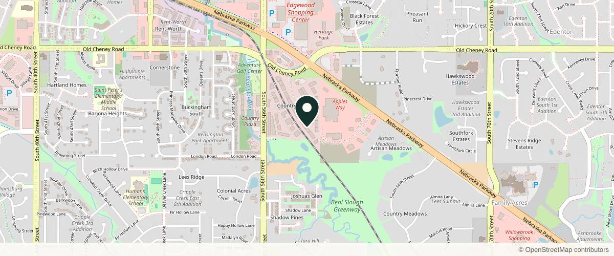 Map showing the exact location of Refyne Wellness and Aesthetics at 6201 S 58th St A, Lincoln, NE 68516, USA