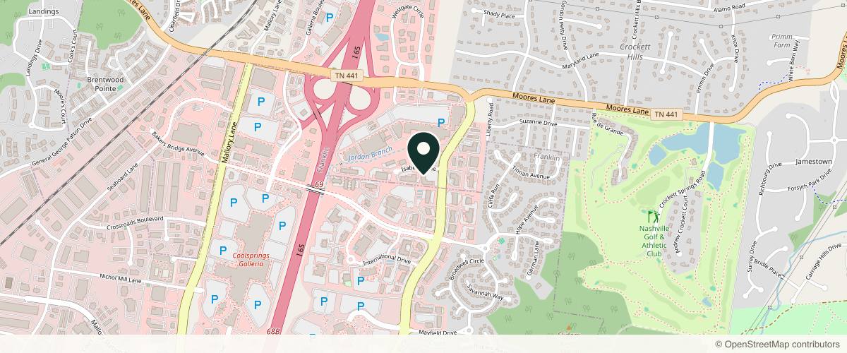 Map showing the exact location of REGEN Society Aesthetics + Wellness at 8119 Isabella Ln #100, Brentwood, TN 37027, USA