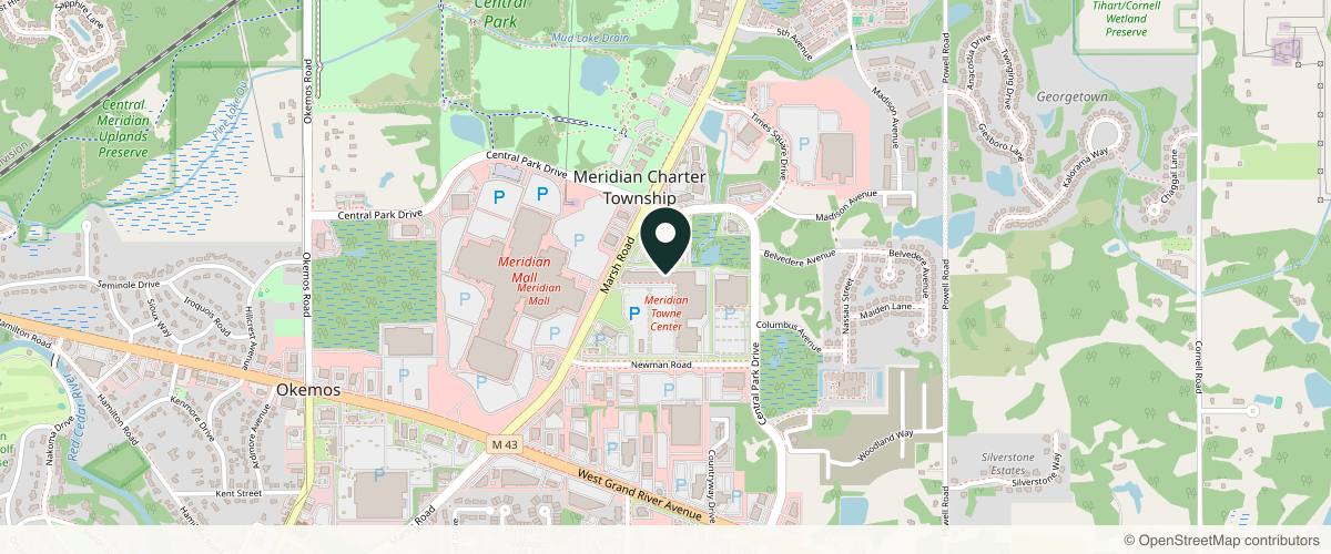 Map showing the exact location of Regevity - Okemos at 4914 Marsh Rd, Okemos, MI 48864, USA