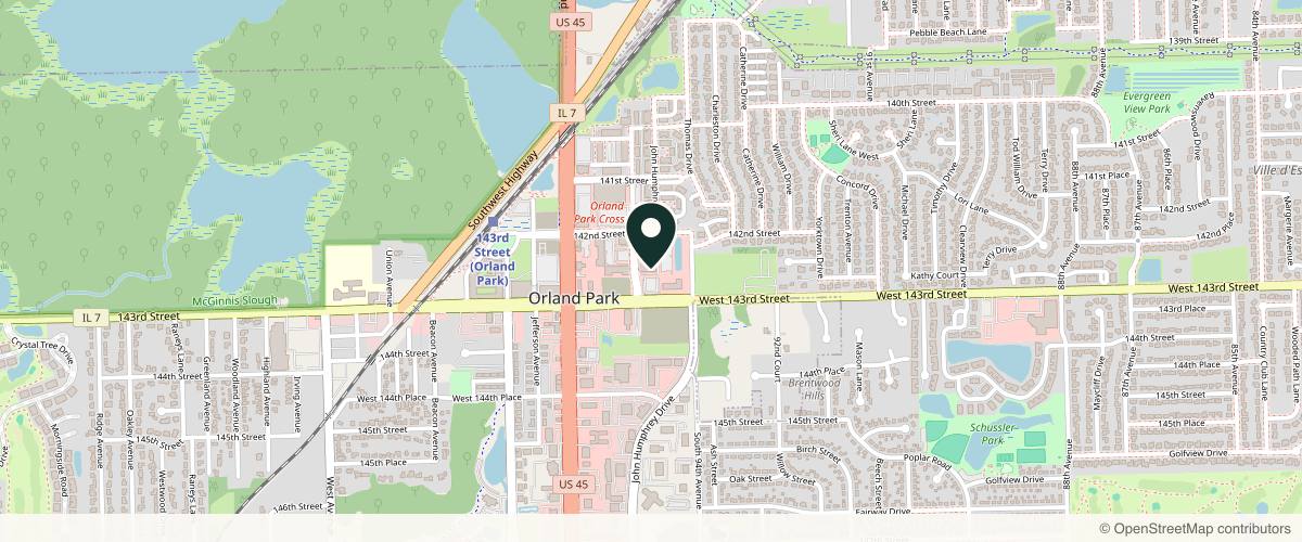 Map showing the exact location of Regevity - Orland Park at 14225 S 95th Ave Ste 420, Orland Park, IL 60462, USA