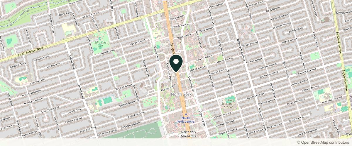 Map showing the exact location of Rejuuv Medi Spa at 5314 Yonge St, North York, ON M2N 5P9, Canada