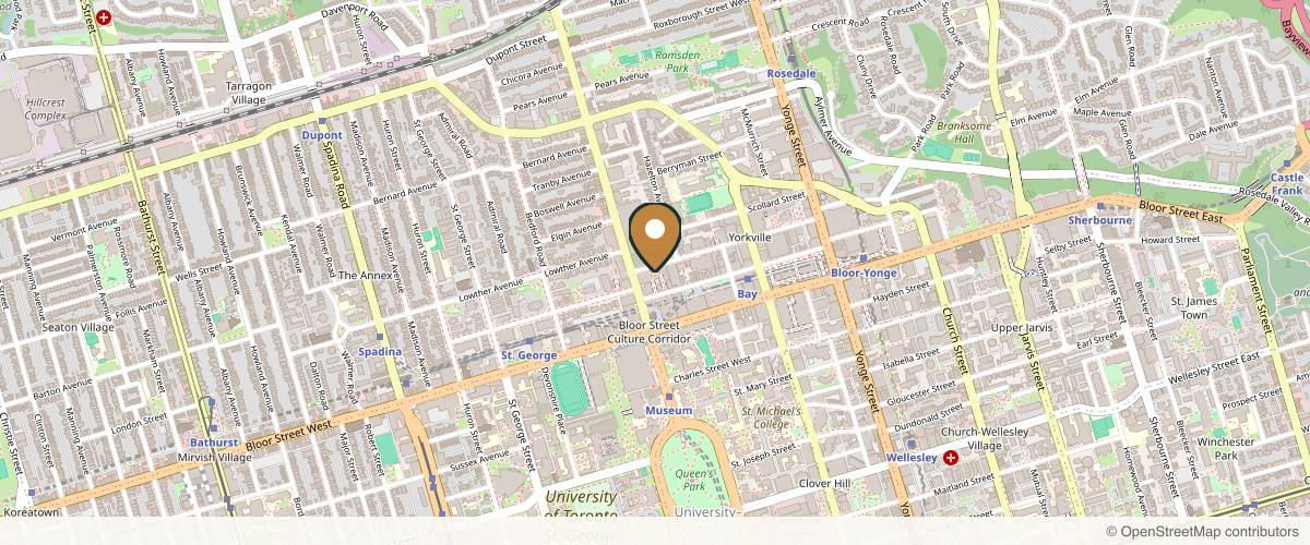 Map showing the exact location of Rejuuv Medi Spa at 135 Yorkville Ave 1st floor, Toronto, ON M5R 0C7, Canada