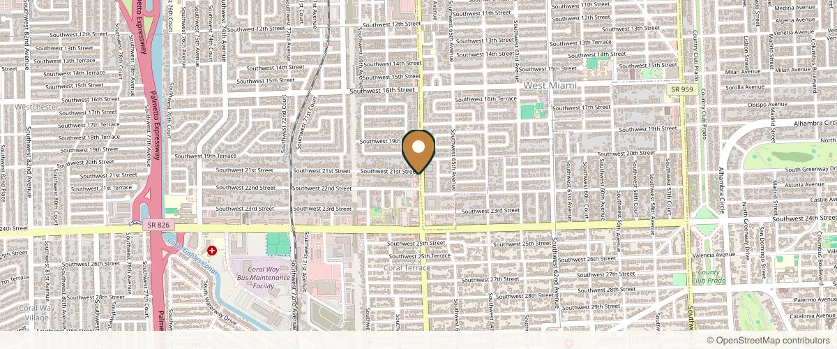Map showing the exact location of Rejuvaline Medspa at 6700 SW 21st St, Miami, FL 33155, USA