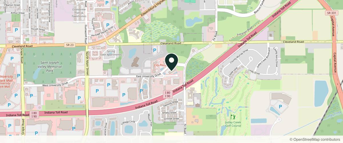 Map showing the exact location of Rejuve Aesthetics and Wellness at 1217 E University Dr, Granger, IN 46530, USA