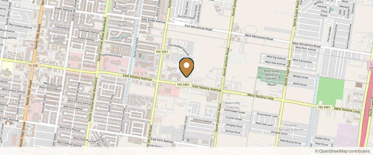 Map showing the exact location of Rejuvenate Med Spa at 1005 E Nolana Ave, McAllen, TX 78504, USA