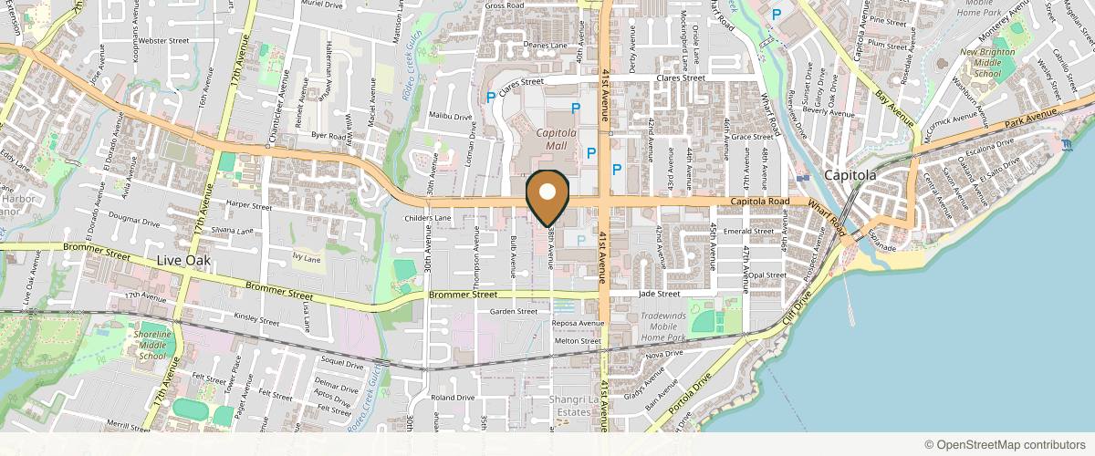 Map showing the exact location of Rejuvenate Medi-Spa & Wellness at 1595 38th Ave, Capitola, CA 95010, USA