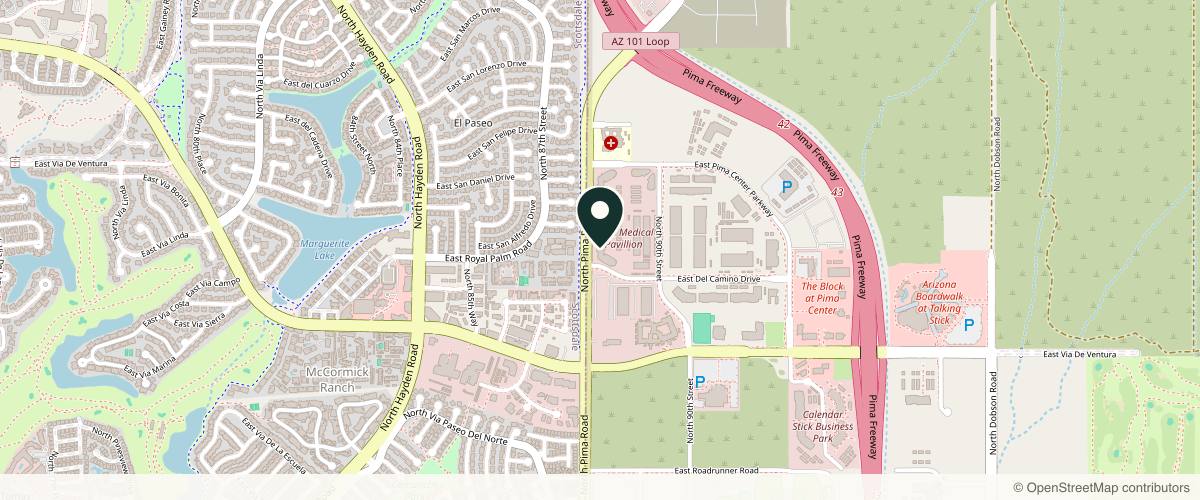 Map showing the exact location of Rejuvenate Renew at 8415 N Pima Rd Ste 200, Scottsdale, AZ 85258, USA