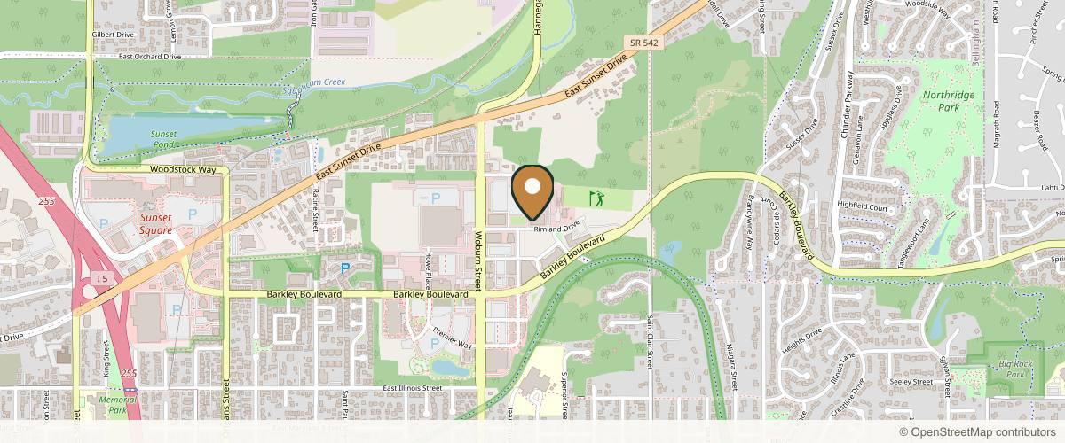 Map showing the exact location of RejuvenationMD® at 2219 Rimland Dr Ste 105, Bellingham, WA 98226, USA