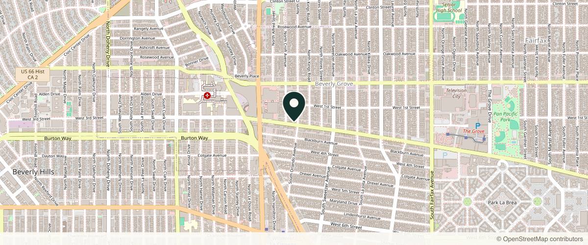 Map showing the exact location of Rejuvify Med Spa at 8407 W 3rd St, Los Angeles, CA 90048, USA