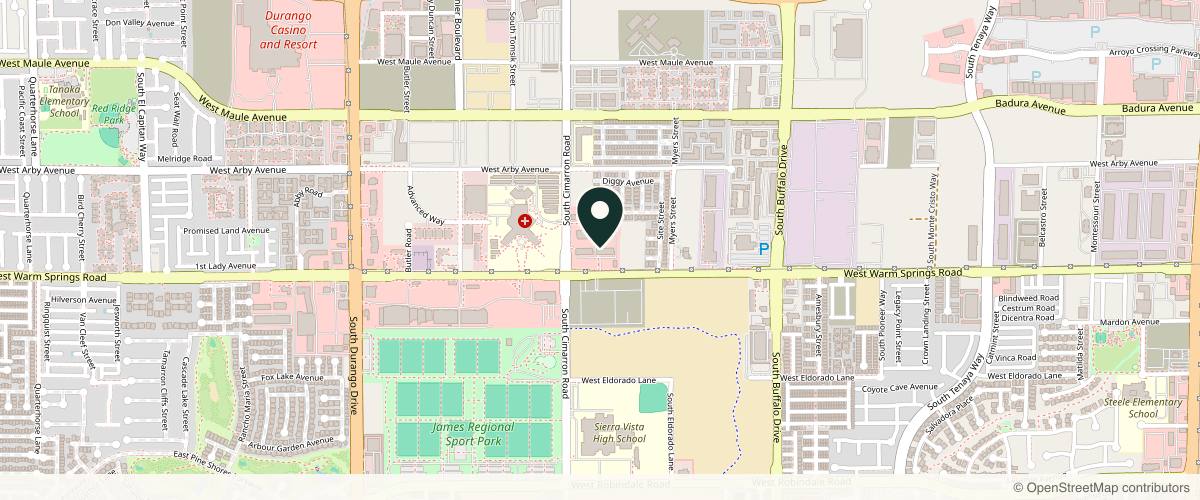 Map showing the exact location of RejuvLV Wellness & Aesthetics at 8130 W Warm Springs Rd Ste 150, Las Vegas, NV 89113, USA