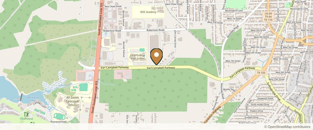Map showing the exact location of Relax Lab at 2469 Mosaic Way A, Tyler, TX 75701, USA