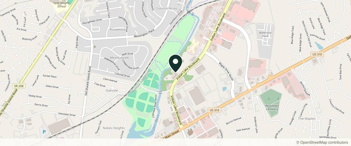 Map showing the exact location of Relive Health Hendersonville at 165 Indian Lake Blvd #109, Hendersonville, TN 37075, USA