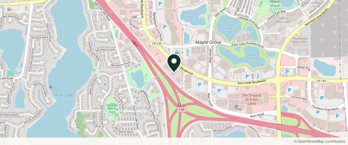 Map showing the exact location of Remedy Medical Aesthetics & Wellness at 7767 Elm Creek Blvd N Ste 100, Maple Grove, MN 55369, USA