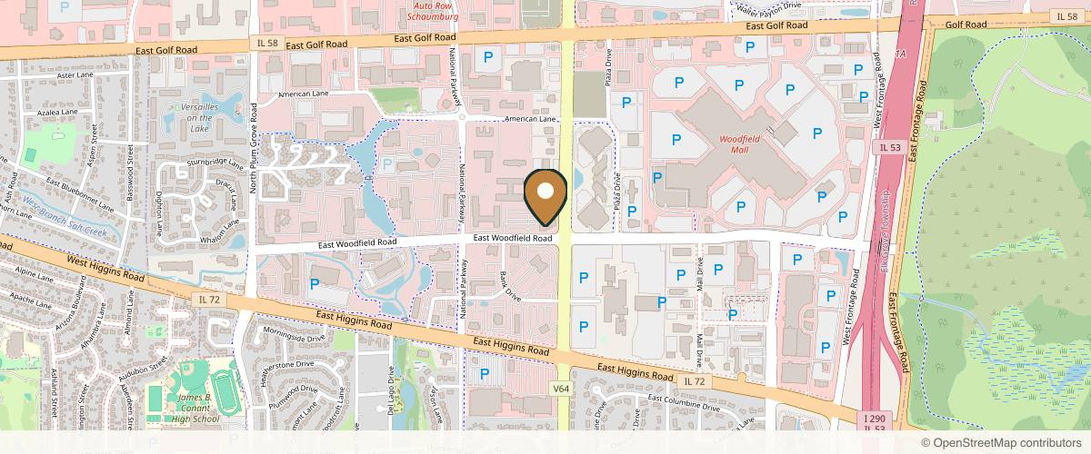 Map showing the exact location of Renaissance Med Spa at 1300 Woodfield Rd Ste 308, Schaumburg, IL 60173, USA